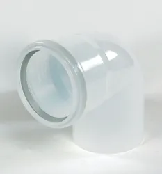 Enkelwandige rookgasbocht, Ubbink Rolux HRtop, 90°, Ø80mm, kunststof, met lipring